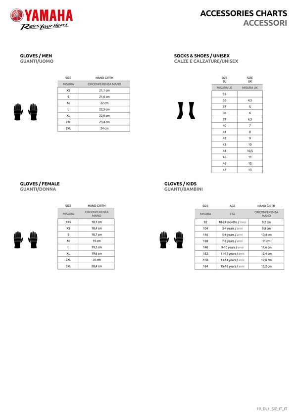 SIZE CHART GADGET